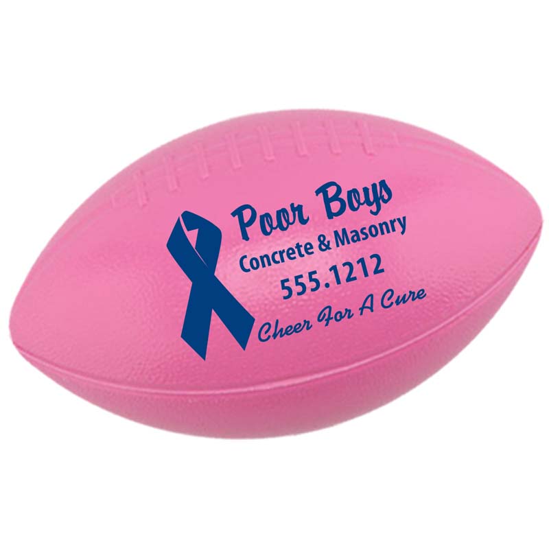 6" Pink (Awareness) Plastic Footballs