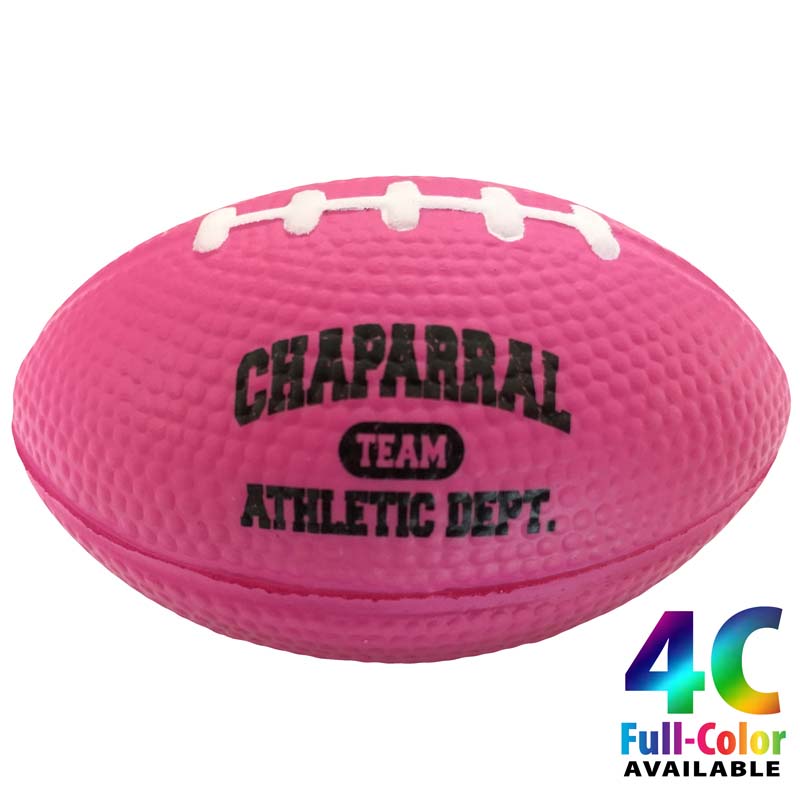 3 1/2" Stress Mini Footballs (Awareness Pink)