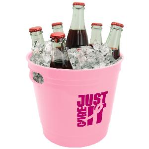 Party Bucket with Handles (Awareness&nbsp;Pink) - 120 oz. Party Bucket