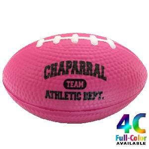 3 1/2" Stress Mini Footballs (Awareness&nbsp;Pink) - Foam Stress Relievers Balls