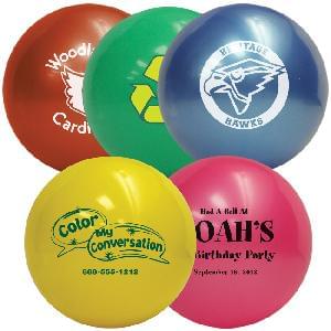 8.5" Vinyl Play Balls (Blank, Shipped&#8209;Deflated) - 8.5 inch Vinyl Play Balls - Blank, Delated